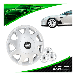 JUEGO 4 TAPONES DE RIN 13 PULGADAS ABS TIPO NISSAN