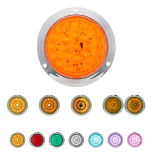 Plafon 24 Led Redondo Camion Cuarto Estrobo Stop 12-24v