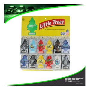 AROMATIZANTE PARA AUTO LITTLE TREES PINO 60 PIEZAS SURTIDO MIXTO