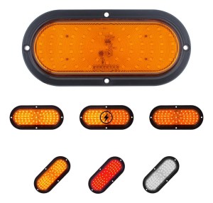 PLAFON 66 LED OVALADO BISEL NEGRO ALTA BAJA ESTROBO PLANO