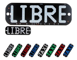 LETRERO TAXI LIBRE LED CON VENTOSAS PARABRISAS MEDALLON