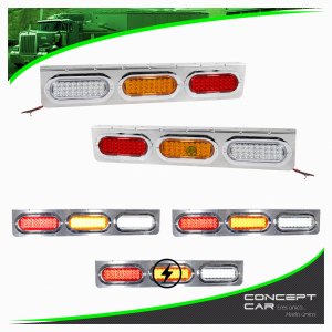 PAR PLAFONERA PORTA PLAFONES CROMO 27 LED OVALADO 12-24