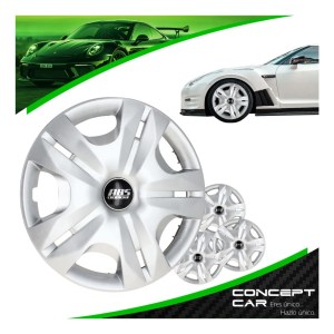 JUEGO 4 TAPONES DE RIN 15 PULGADAS ABS TIPO NISSAN TIIDA