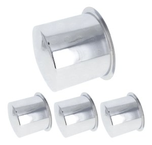 KIT 4 COPAS TAPON CENTRO RIN RECTA PICK UP CROMADAS FORD