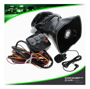 SIRENA PROFESIONAL MOTO PATRULLA ALTAVOZ IMPERMEABLE 100W