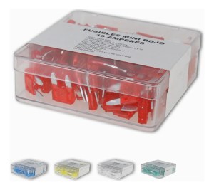 CAJA DE FUSIBLES TIPO CLAVIJA AUTOMOTRIZ 12 VCC 100 PZ CH