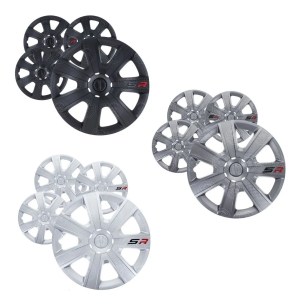 JUEGO 4 TAPONES RIN 15 PULGADAS DISEÑO FIBRA DE CARBON SR