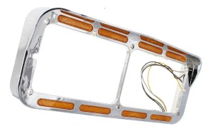 MARCO BISEL PORTA FARO CROMADO KENWORTH 32 LED 12-24V