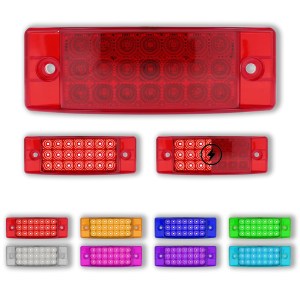 PLAFON LATERAL 21 LED RECTANGULAR ESTROBO CAMION 12-24V