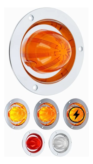 PLAFON ZEPELIN 16 LED LASER GEL BISEL CROMO 4 PULG 12-24V