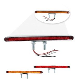 PLAFON LUZ DIRECCIONAL GEL DUAL ROJO AMBAR SECUENCIA 12-24V