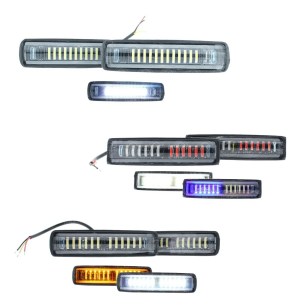 PAR FAROS BARRA 24 LED CON LUPA EXTENDIDA DUAL CON ESTROBO