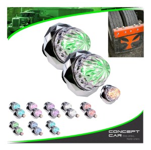 PAR PLAFON 2 LED MINI TIPO BOTON DIAMANTE CAMION BICOLOR
