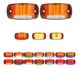 PAR PLAFON 21 LED LATERAL RECTANGULAR LUZ ESTROBO 12-24V