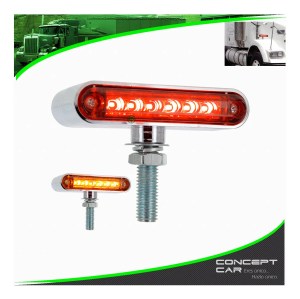 PLAFON LUZ DIRECCIONAL 12 LED DUAL ROJO AMBAR ESTROBO 12-24V