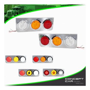 PAR PLAFONERA PORTA PLAFONES CROMO 24 LED REDONDO 12-24V