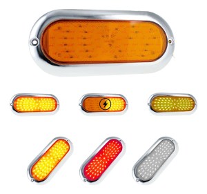 PLAFON 66 LED OVALADO BISEL CROMADO ALTA BAJA ESTROBO PLANO