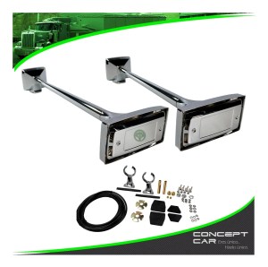PAR CORNETA CUADRADA CROMADA AIRE CAMION TRAILER TIPO HADLEY