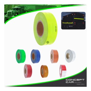 ROLLO CINTA BARRICADA REFLEJANTE DOT-C2 TRAILER CAMION 45M